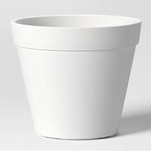 NEW Threshold White Composite Plant Pot 13.85x13.85
